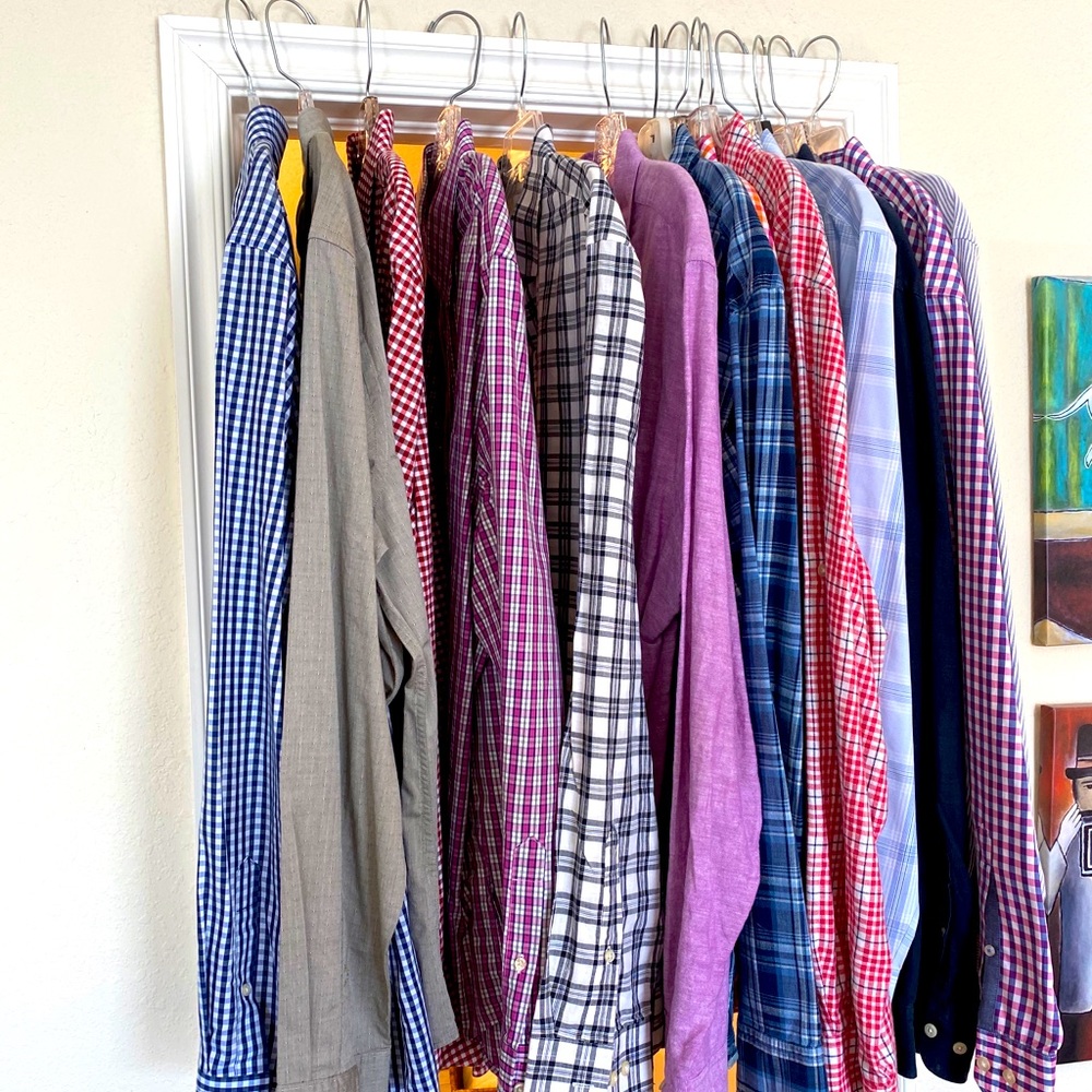 Lot of 14 Banana Republic long sleeve shirts XL.